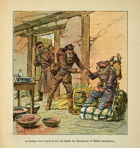 Dr Libert Saves Life to a Motive of Calvados by Wounding Him by Louis Charles Bombled