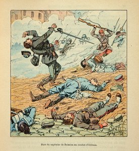 Death of Captain De Boissieu during the fighting of Orleans on 11 October 1870 by Louis Charles Bombled