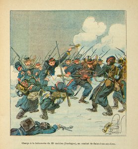 Charge to the Bayonet of the 22nd Mobile in the Battle of Saint Jean sur Evre in January 1871 by Louis Charles Bombled