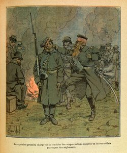 A Prussian captain in charge of the conduct of the hostages of Nuits Saint Georges recalls one of his soldiers by Louis Charles Bombled