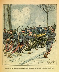 The Eastern Armee of Eugene Sergeant, Illustrated by Louis Bombled: December 1870, During the Battle of Longeau, the Motives of the Commander of Regel Rescued a Cannon Under Enemy Fire