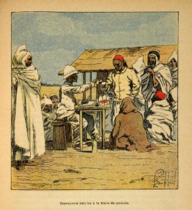 Convoyeurs Kabiles, Visit of a Military Doctor by Louis Charles Bombled