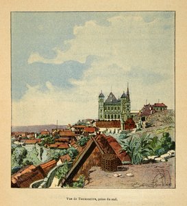 The War in Madagascar: View of Tananarive Taken from the South in the 19th Century by Louis Charles Bombled