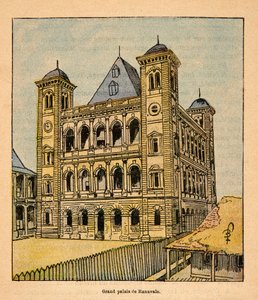 The War in Madagascar: The Grand Palace of Queen Ranavalona III in Tananarive by Louis Charles Bombled