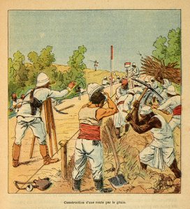The War in Madagascar: Construction of a Road in Madagascar by Genie in 1895 by Louis Charles Bombled