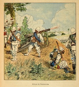 The War in Madagascar - Anecdotal History of the French Expeditions of 1885-1895 by Henri Galli, Illustrated by Louis Bombled: Defense of Tsarasaotra in 1895, Private Collection by Louis Charles Bombled