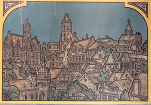Railway Station Building (Sint-Pietersstation). Interior. 1912. The Entrance Hall by Louis Cloquet