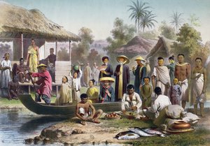 Annamese, Cambodian and Siamese Costume, redrawn by Janet Lange and engraved by Eugene Ciceri by Louis Delaporte