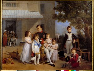 Emperor Napoleon I Surrounded by the Children of His Family on the Terrace of the Castle of Saint Cloud in 1810 by Louis Ducis
