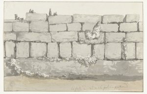Exterior of the Outer Wall of the Ancient Temple in the Old City of Manduria (Voyage en Italie, en Sicile et à Malte - 1778) by Louis Ducros