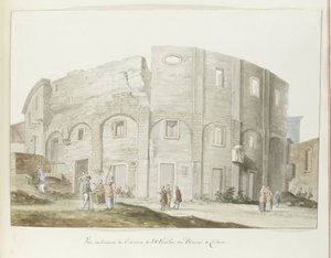 Outer Wall of the Old Theater of Catania (Voyage in Italy, Sicily, and Malta - 1778 series) by Louis Ducros