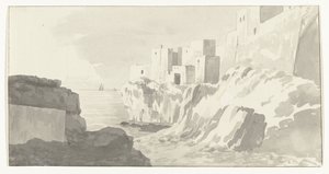 View of Polignano (Voyage in Italy, Sicily, and Malta - 1778 series) by Louis Ducros