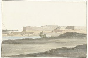 View of the Castle in the Harbor of Barletta (Voyage en Italie, en Sicile et à Malte - 1778) by Louis Ducros