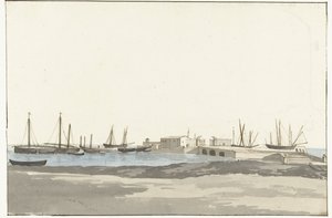 Port of Barletta with ships