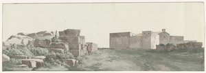 Profile of the Inner and Outer Walls of the Old City of Manduria (Voyage en Italie, en Sicile et à Malte - 1778) by Louis Ducros