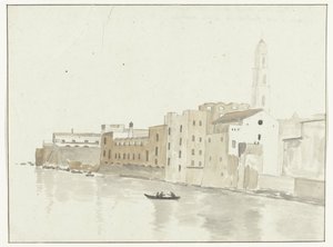 City View in Bari from a Window in the Inn (series title: Voyage en Italie, en Sicile et à Malte - 1778)