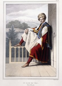 Portrait, Views and Costumes of Greeks and Ottomans from Voyage to Athens and Constantinople by Louis Dupré