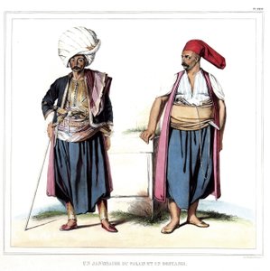 A Janissary of the palace and a bostangi (gardener of the serail). in 