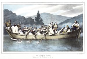 Ali Pasha de Janina (1741-1822), hunting on Lake Butrinto in March 1819. in 