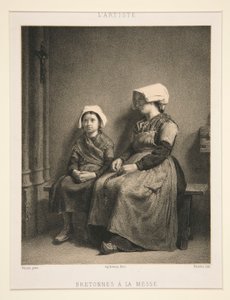 Breton Women at Mass by Louis Eugene Pirodon