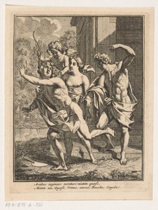 A Young Man Fleeing from Bacchus, Venus, and Amor by Louis Fabritius Dubourg