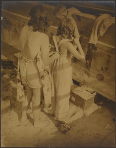 Children at Water Trough by Louis Fleckenstein