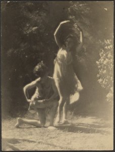 Dancers in Garden by Louis Fleckenstein