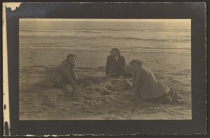 Figures Seated on the Beach