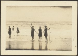 Figures in Bathing Suits at the Beach