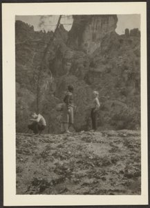Figures in Mountain Landscape by Louis Fleckenstein