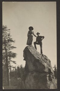 Figures on Rocky Peak by Louis Fleckenstein
