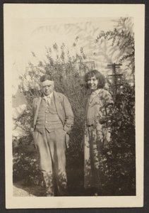 Fleckenstein and Florence in Garden by Louis Fleckenstein
