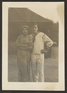 [Florence and Young Man in Navy Uniform] by Louis Fleckenstein