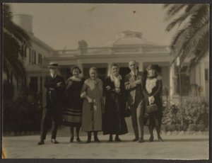 Group Portrait Outside Building by Louis Fleckenstein