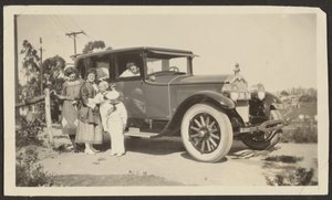Group with Car by Louis Fleckenstein