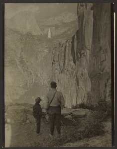 Liberty Cap and Nevada Falls, from Ledge Trail, Yosemite National Park by Louis Fleckenstein