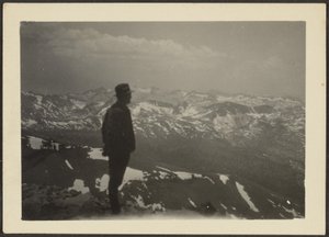 Man in Mountainous Landscape by Louis Fleckenstein