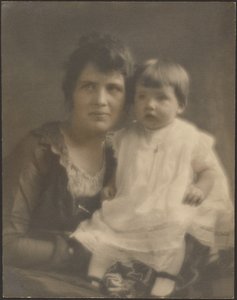 Mother and Child in White Gown by Louis Fleckenstein
