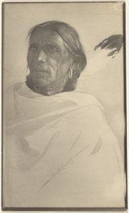 Photograph of Painting of a Native American by Louis Fleckenstein