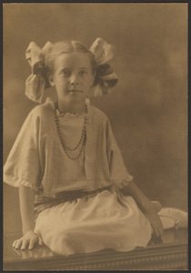[Portrait of a Girl with Big Bows] by Louis Fleckenstein