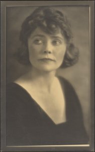 Portrait of a Woman in Black Dress by Louis Fleckenstein