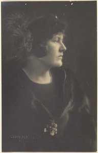 Portrait of a Woman in Fur Cape by Louis Fleckenstein