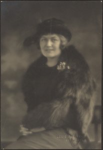 Portrait of a Woman in Fur Cape by Louis Fleckenstein