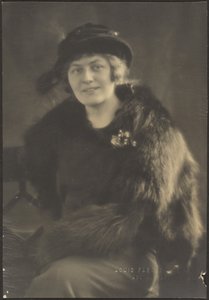 Portrait of a Woman in Fur Cape by Louis Fleckenstein