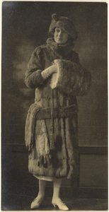 Portrait of a Woman in Furs by Louis Fleckenstein