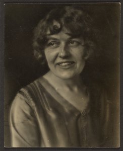 Portrait of a Woman in Satin Shirt by Louis Fleckenstein