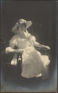 Portrait of a Woman in White Dress by Louis Fleckenstein