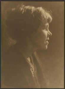Portrait of a Woman with Hair in Loose Bun by Louis Fleckenstein