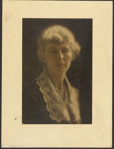 Portrait of a Woman with Lace Collar and Pearls by Louis Fleckenstein