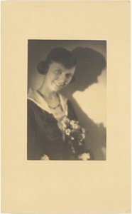 Portrait of a Woman with Profile Shadow by Louis Fleckenstein